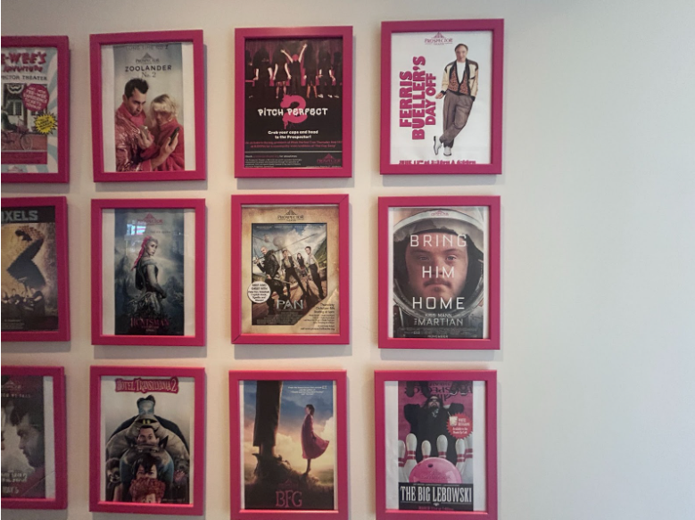 The Prospector Theater's mission is to create meaningful employment for people of all abilities, ensuring that employees' passions are utilized in their jobs, such as designing movie posters for the theater's decor