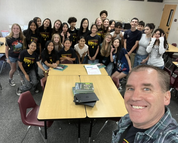 Final journalism staff with Mr. Gossage - Last day of The Day Creek Howl, May 2026.