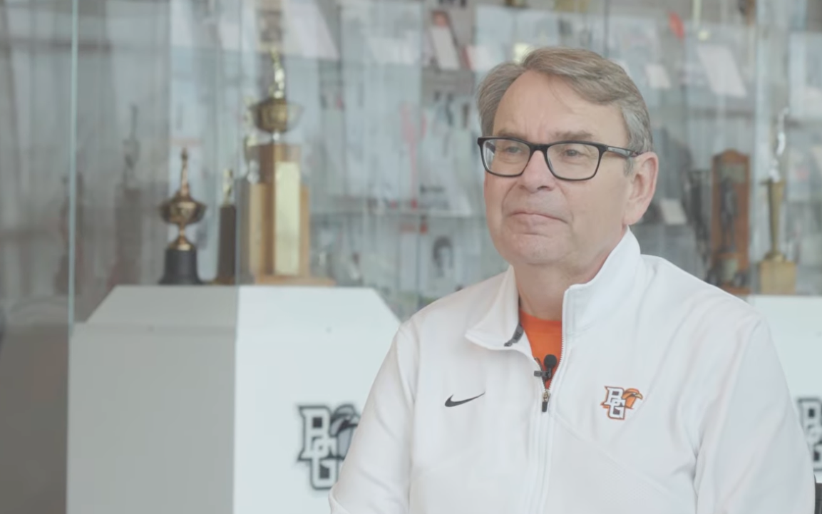 “What I really enjoy is the relationships we have with the ones that I have. To go to every graduation in this building (the Stroh Center), with my wife's maiden name on it, and watch them graduate and put that gold on their cap and gown, I love that. I can't get enough of that,” Van Wright said. “I love working with them after they're gone. Once a Falcon, always a Falcon. People say that. We live that.”  